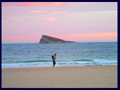 East part 38 - Isla Benidorm, a cliff island seen from Benidorm's Levante Beach