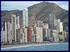 View from Placa de Sant Jaime - East Benidorm with Torre Lugano