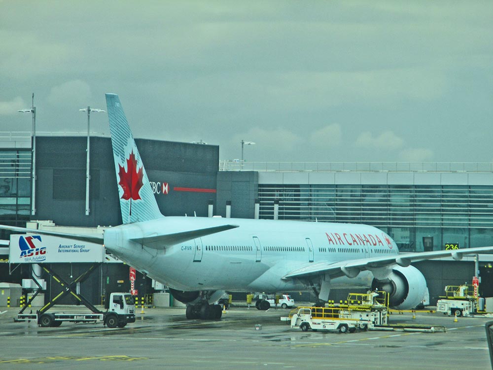 london heathrow air canada flew flight