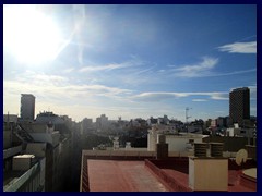 Tryp Gran Sol Hotel - view from the balcony of our room with Estudiotel Alicante to the right