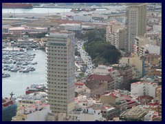 Castillo de Santa Barbara 54 - view towards Alicante's city centre and our hotel (Tryp Gran Sol, left)