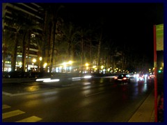 Alicante by night 03 - busy traffic at the harbour