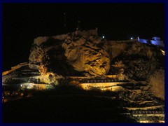 Alicante by night 56 - view from the 27th floor of our hotel Tryp Gran Sol towards Castillo de Santa Barbara