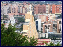 View from Santa Barbara Castle 03 - triangular apartment building