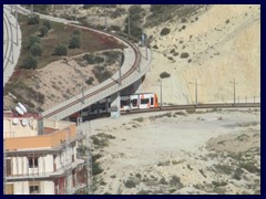 View from Santa Barbara Castle 33 - lightrail tram
