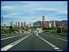 Skyline views from the outskirts 11 - Entering Benidorm from Alicante. Intempo (200m, built 2014) in center