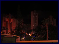 Benidorm by night - View from our room at the Palm Beach Hotel 