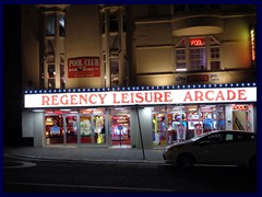 Regency Leisure Arcade, West St at night