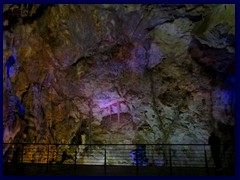Cuevas de Canelobre - the caves are illuminated in beautiful colours. 