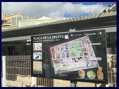 Elche City Centre 30  - ancient ruins found at excavations next to the market hall at Placa de la Fruta