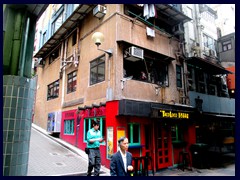 SoHo, HK Island's hip entertainment and restaurant area, seen from Central Escalator.