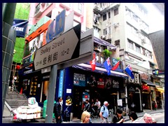 SoHo, HK Island's hip entertainment and restaurant area, seen from Central Escalator.