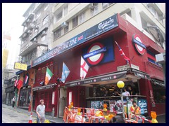 SoHo, HK Island's hip entertainment and restaurant area, seen from Central Escalator.