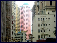 Mid-Level, Mid-Level-Central Escalator's last stop. That means the highest reached level. Mid-Level is a fashionable residential district, where the rich inhabitnants escape the humidity in the lower parts of the city.