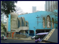 St Joseph's Church. A modern and colourful catholic church , built in 1968, at Garden Road.