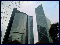 Citibank Plaza and Bank of China Tower seen from Hong Kong Park.