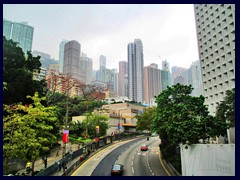 Hong Kong Park seen from a nearby road.