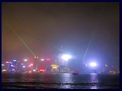 "Symphony of lights" show seen from Tsim Sha Tsui Promenade.