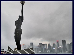 The Avenue of the Stars is modelled after Hollywood's Walk on Fame, and is part of the  Tsim Sha Tsui Promenade on South Kowloon.