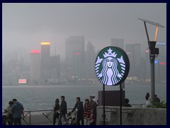 Starbucks at TST Promenade is one of the best places to sit and watch the skyline at sunset.