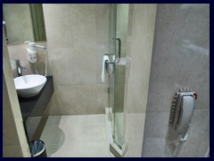 Marble bathroom with separate shower and phone, Empire Hotel Kowloon