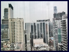 View from our room with floor to ceiling windows, Empire Hotel Kowloon.