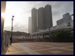 Kowloon Park. To the West of the park is the Union Square complex.