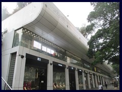 The ground of Kowloon Park is the roofs of stores underneath, that fronts Nathan Road in TST, a development called "Park Lane Shopper's Boulevard".