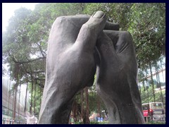 Hand sculpture, Nathan Road.