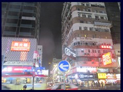 Nathan Road/Jordan Road junction in Yau Ma Tei at night.