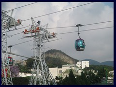 Cable cars to the other side of Ocean Park.