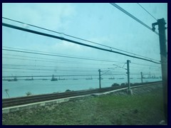 Lantau Island: View from the Airport Express train towards Central HK.