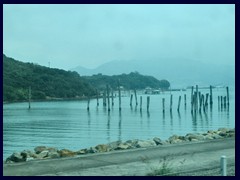 Lantau Island: View from the Airport Express train towards Central HK.