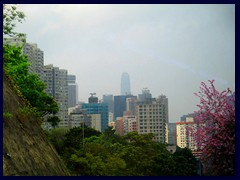 View of Central and Wan Chai, bus ride to South Hong Kong Island.