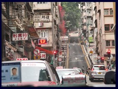 Sheung Wan; a hilly street near our hotel.