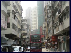 Double decker at Queens Road West, Sheung Wan.