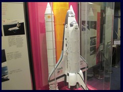 Model of the American space shuttle Columbia.