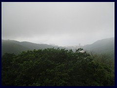 The green hills of the peak, high above HK.