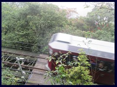 The Peak Tram reaches the top of the Peak.