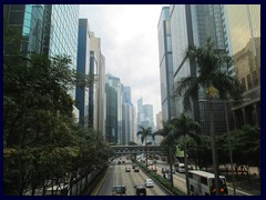 Gloucester Road is the most impressive road in Wan Chai, probably in Hong Kong with its many skyscrapers, palms and heavy traffic! There are many crossing skybridges where you can get this view, that resembles a science fiction movie, or may be just Manhattan.