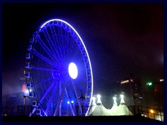 Central by night 01. The new ferris wheel near the ferry terminal.