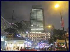 1881 Heritage, a historic former Marine Police building from 1884, in 2009 converted into a luxury shopping plaza. A skyscraper, One Peking has been added on top.