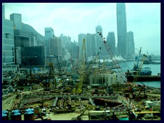 A new park is finally under construction in central HK, that for long has lacked places to walk along the water, promenades like the ones in south Kowloon.
