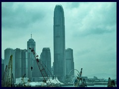 International Finance Centre (IFC), Central, 2nd tallest in HK. 412m, 90 floors. Built 2003.