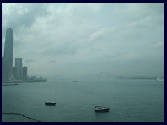 Left: IFC on HK Island, 2nd tallest. Right: ICC on Kowloon, tallest.