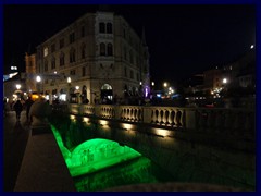 Ljubljana by night 032- Triple Bridges