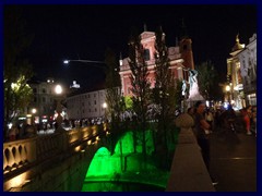 Ljubljana by night 037 - Triple Bridges