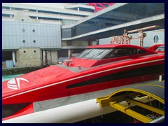 Hong Kong - Macau ferry, Outer Harbour.  It takes 1.5 hours to cenral Hong Kong by this hovercraft ferry from Macau.