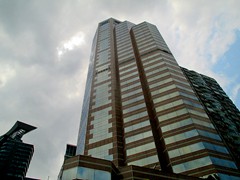 Banco do China/Bank of China Building was the first skyscraper in Macau (built 1991). It has 38 floors on 163m and is still the tallest office building in Macau.