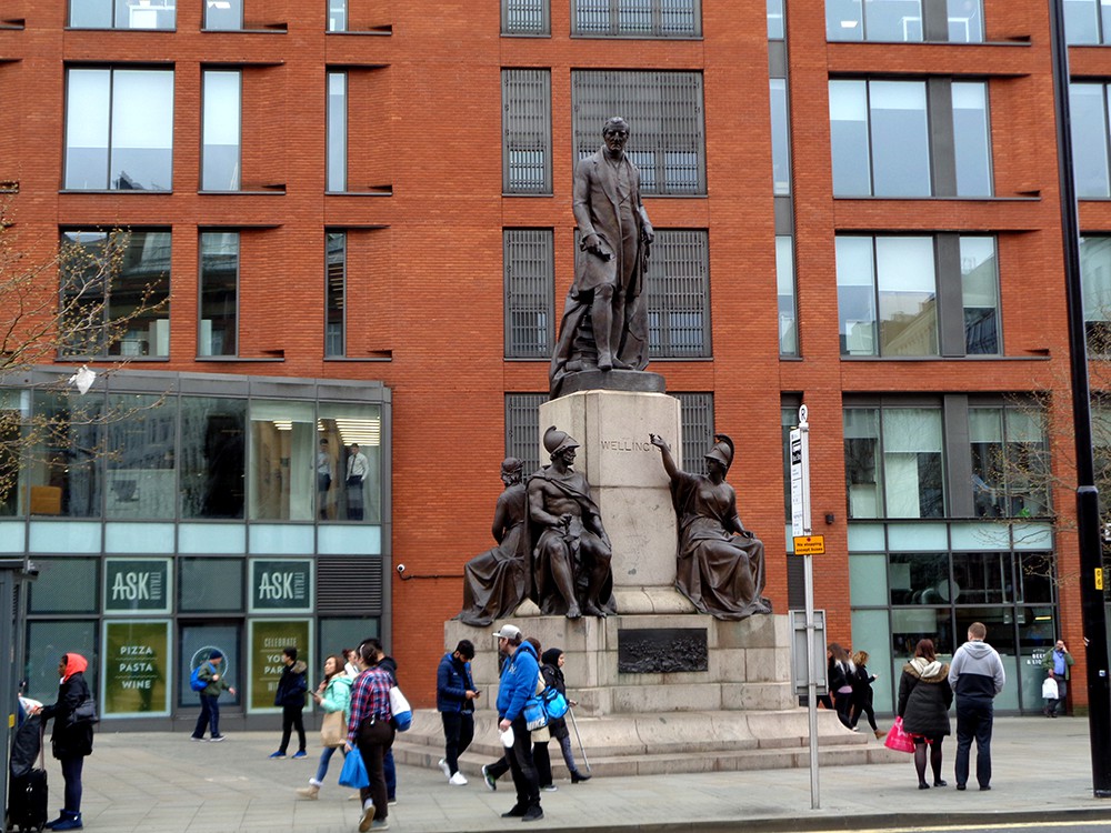 Manchester - Piccadilly Gardens, City Tower, Market Street, Monument to ...